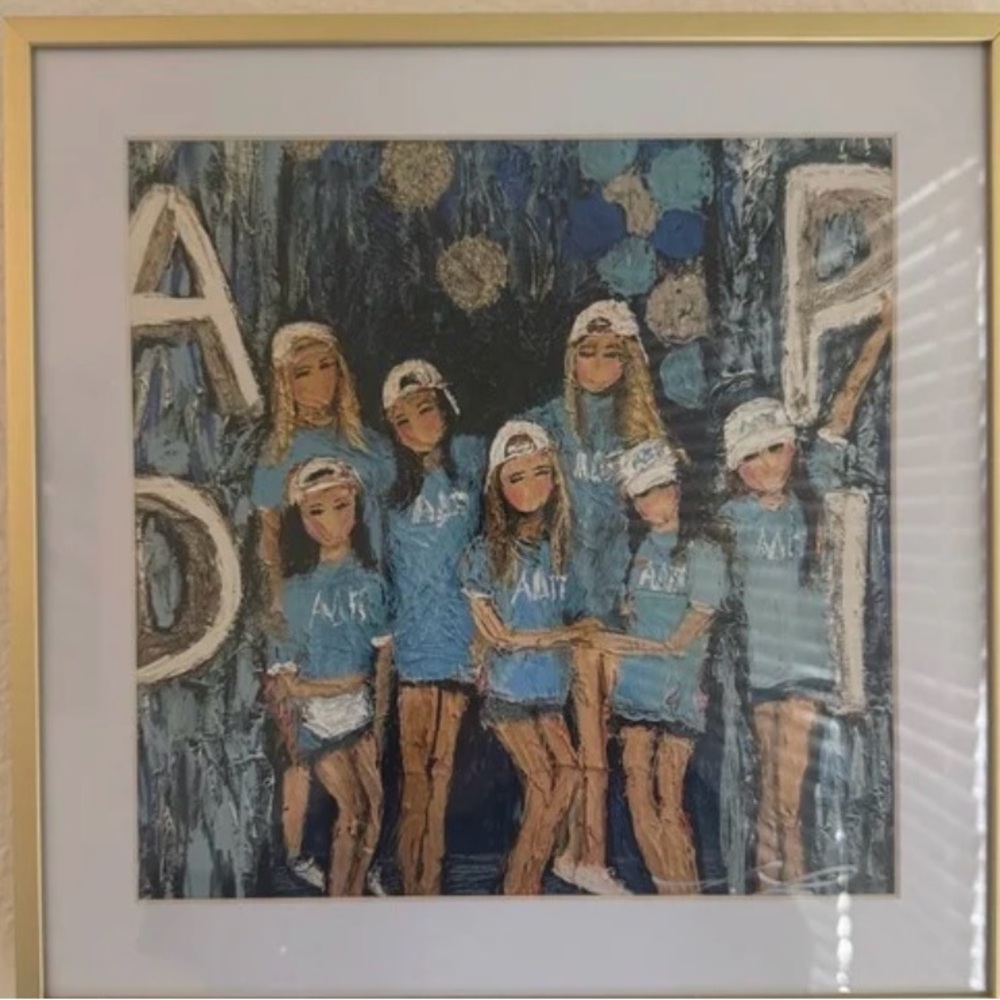 Alpha Delta Pi (ADPi) Framed Art, Comes with Frame